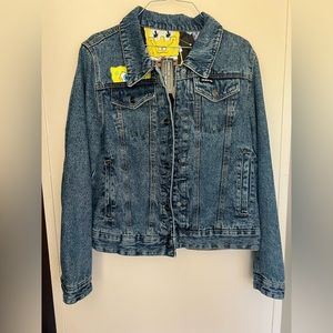 Members Only x SpongeBob Reversable Denim Trucker Jacket
